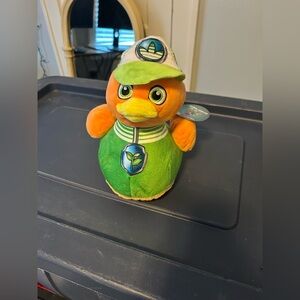 World Plush Inc Quack Squad Duck Orange Plush With Green Uniform - New with tags